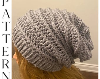 PATTERN: Textured Slouchy Hat Crochet