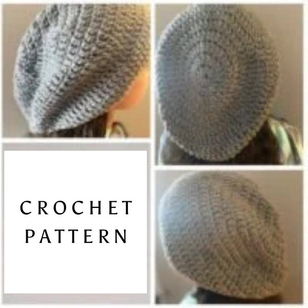 PATTERN:  Super Simple Crochet Slouchy Hat