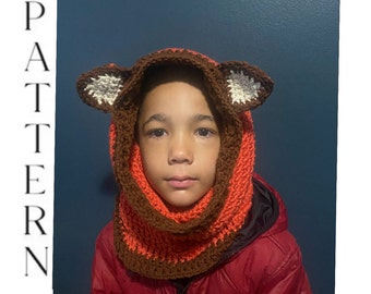 Crochet Fox Hooded Cowl PATTERN