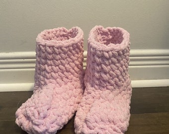 Crochet Boot Slippers