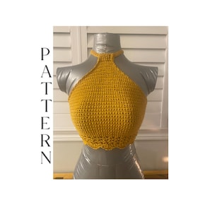 Boho Halter Top CROCHET PATTERN (3 SIZES)