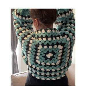 Crochet Granny Square Shrug Pattern: Chunky Sleeves (PDF Pattern)
