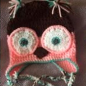 PATTERN:  Owl Hat (5 sizes)