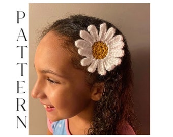 MUSTER: gehäkelte Gänseblümchen Haarspange