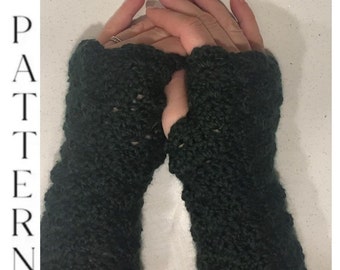 Shell Stitch Fingerless Gloves PATTERN