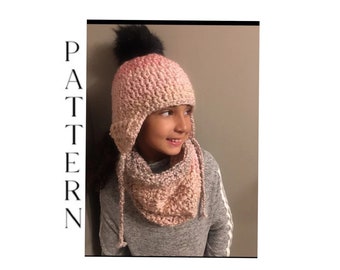 PATTERN BUNDLE: crochet hat and neck warmer