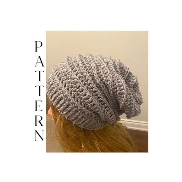 PATTERN: Textured Slouchy Hat Crochet