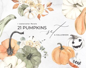 Download Pumpkin Watercolor Etsy