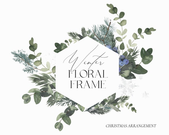 Foliage Frame Christmas Cards