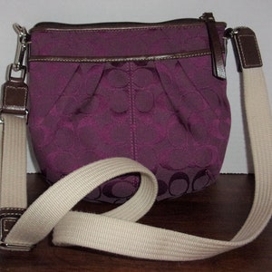 Purple coach crossbody purse sale
