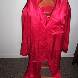 Vintage Unused Victoria&#39;s Secret Pajama Set - Deep Red - Size Medium