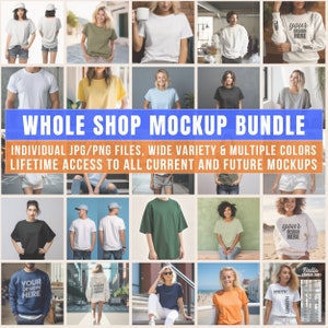 Whole Shop Mockup Bundle, Entire Shop Bundle, Full Access Shop Pass, Bella Canvas Bundle, Gildan Bundle, Comfort Colors Bundle, Male Bundle