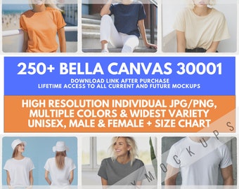 Bella Canvas 3001 Mockup Bundle, 3001 Tshirts Bundle, Bella Canvas Model Mockup Whole Section Bundle, Lifestyle Mockups, Halloween Tee Mocks