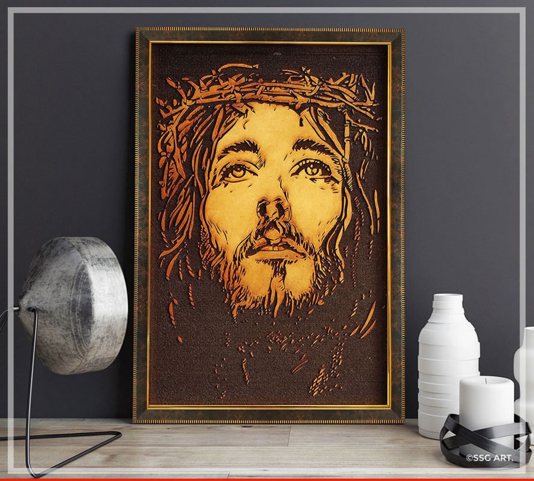 JESUS CHRIST Large Wood Carved Wall Art Home Decor Wall Hanging Supreme ...