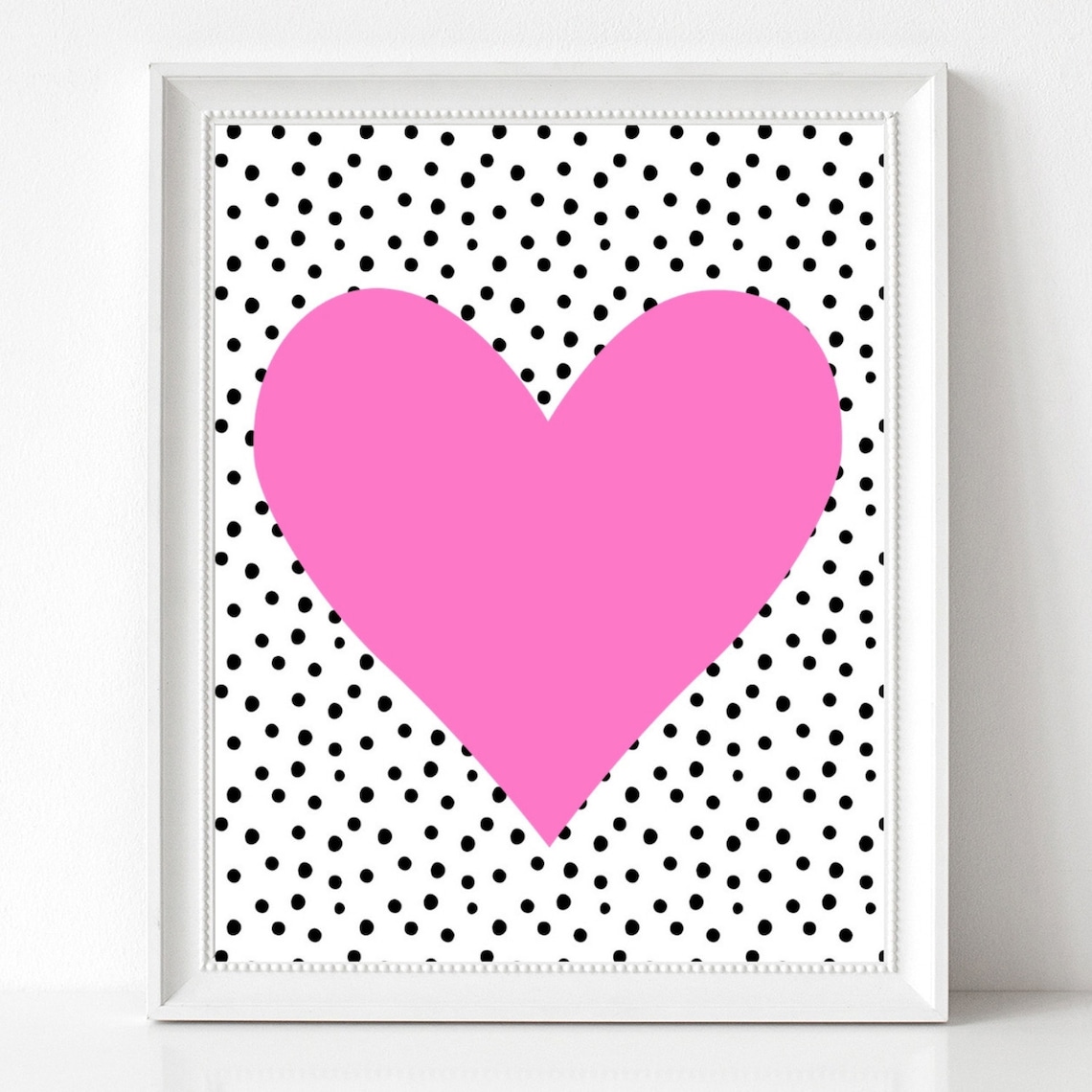 Pink Heart Wall Artnursery Printkids Room Decornursery Etsy UK