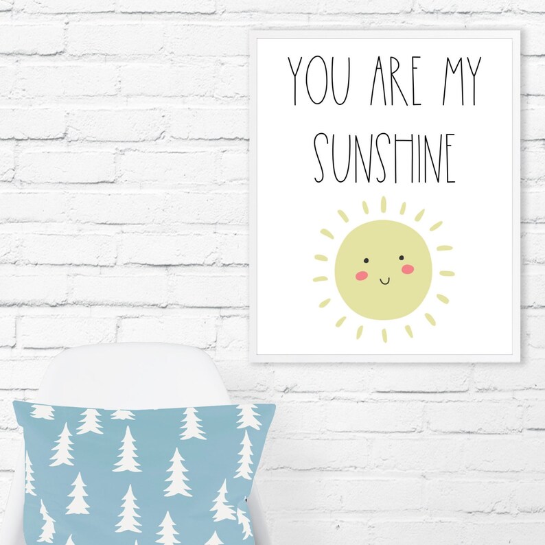 You Are My Sunshine Art Printnursery Decorkids Room Etsy UK
