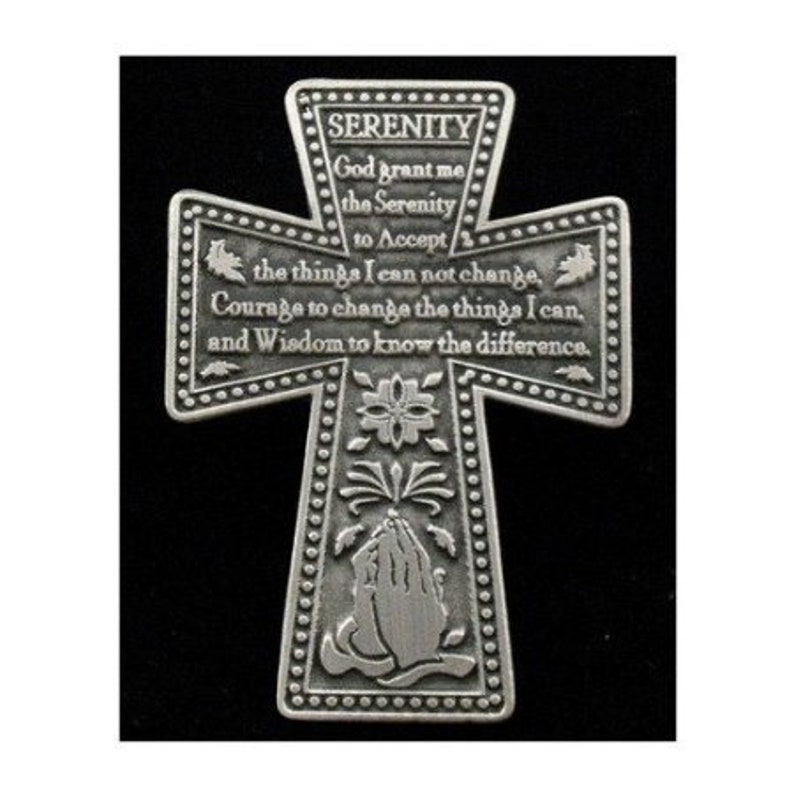 Serenity Prayer Cross Visor Clip Etsy
