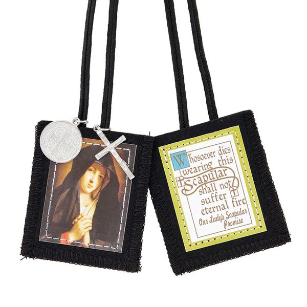 Seven Sorrows Scapular with Medals- 2" Tall- 24 1/2" Cord