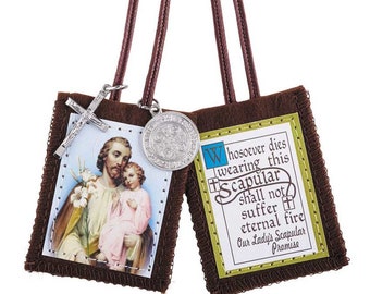 St Joseph Scapular With Medals