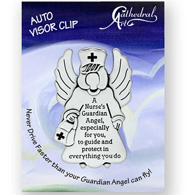 BF Nurse's Guardian Angel Visor Clip Etsy