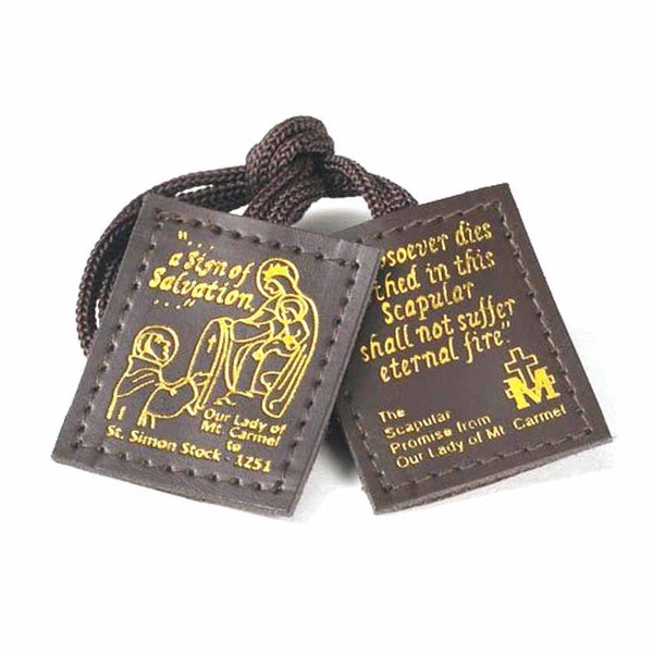 Brown Leather Scapular