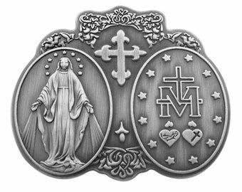 Our Lady of Grace Miraculous Medal Visor Clip