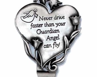 Never Drive Faster Heart Visor Clip