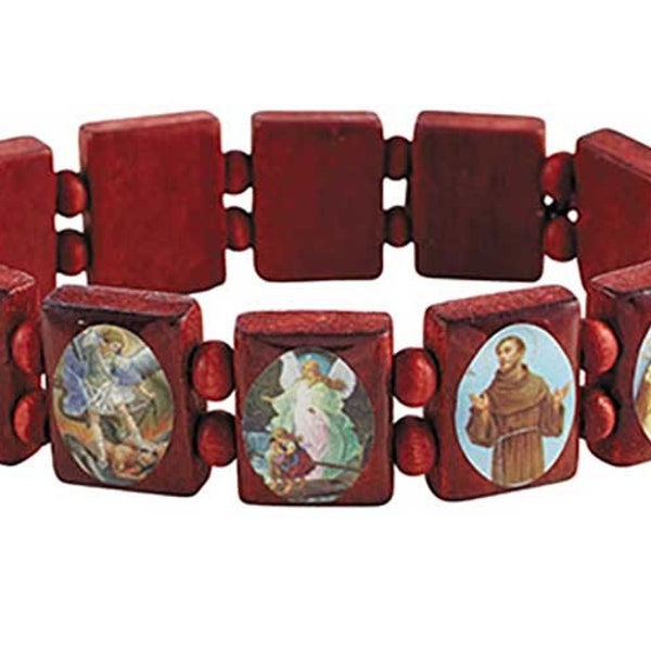 Square Panels Devotional Saints Bracelet