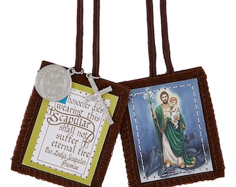 St Joseph Terror Of Demons Scapular With Medals