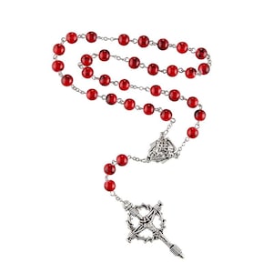 Precious Blood Chaplet - W/ Prayer and Instruction - 33 Beads - 14" Long