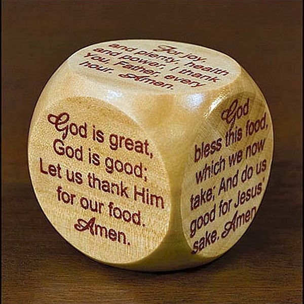 Mealtime Prayer Cube - 1 5/8"