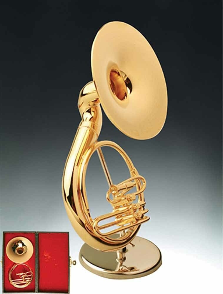 Gold Brass Sousaphone Miniature with Stand & Case 4.5 Inches Etsy