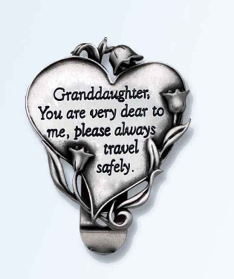 Granddaughter Heart Visor Clip Etsy