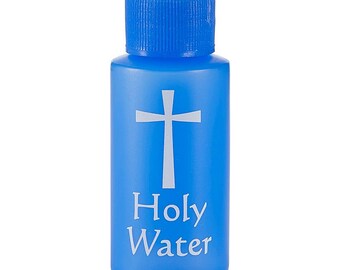 Blue Holy Water Bottle - Holds 1ounce - Screw Top