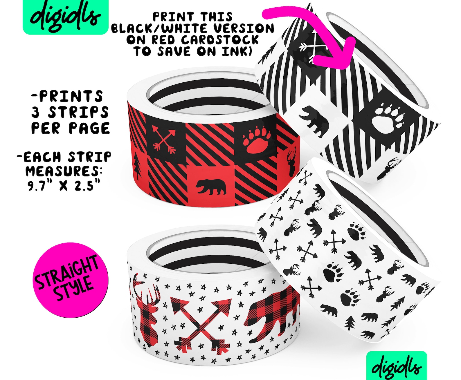 Buffalo Plaid Bulletin Borders // Printable Bulletin Board - Etsy