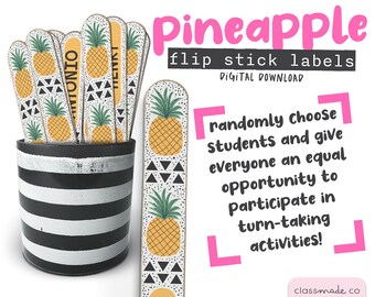 Personalisierte Flip Sticks Etiketten, Namenssticker für das Schuldesign, DIGITAL DOWNLOAD