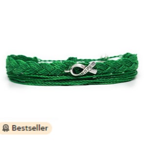 Liver Cancer Awareness Bracelet, In Support of Loved Ones Battling Cancer, Fund Raising, Gift for her, Gift for him, Fits all, Waterproof