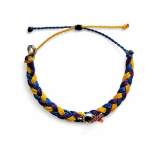 Bransoletka na znak świadomości raka pęcherza moczowego, Wsparcie dla bliskich osób walczących z rakiem, Zbiórka funduszy, Prezent dla niej, Prezent dla niego, Pasuje do wszystkich, Unisex