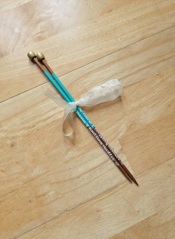 Personalised Knitting Needles Painted Knitting Needles Etsy