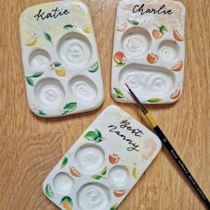 Personalized Mini Watercolor Palette: Fruity Ceramic Art Palette