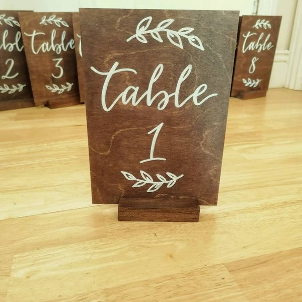 Wooden Table Numbers Etsy UK