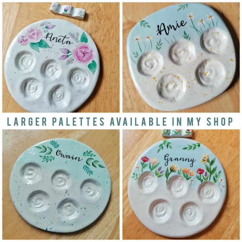 larger palettes and palettes with handmade water colour paint available in my etsy shop