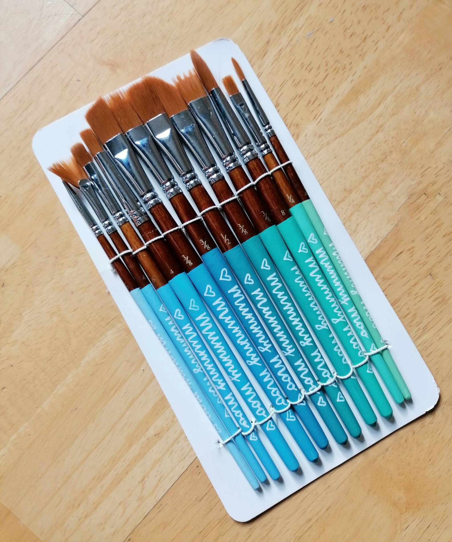 Personalised paint brush set custom rainbow paint brush set Etsy