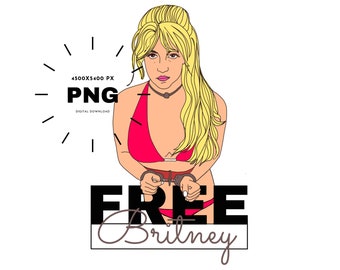 Free Britney Spears Illustration - digital download png file