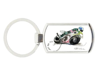 Metalen sleutelhanger motor