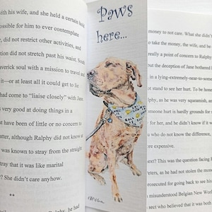 Paws Here Bookmark, dog lover gift