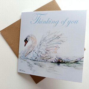 Tarjeta de condolencias del cisne