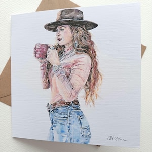 Cowgirl-Gruß-Karte