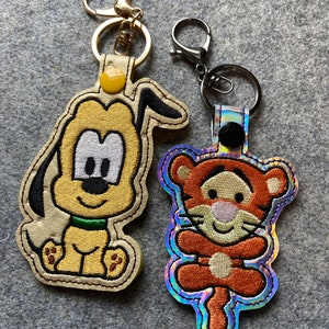Embroidered Character Key Fob