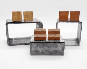 Real Wood Cufflinks /& Solid Zebra Wood Gift Box with free personalisation